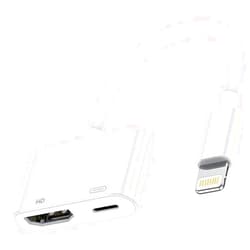 CELLWORLD Lightning Digital AV Adapter 1080P [Apple MFi Certified] iPhone HDMI Adapter TV Lightning to HDMI Plug and Play Cable for iPhone 14/13/12/SE/11/XS/XR/X/8/7 to TV/HDTV/Monitor/Projector, White