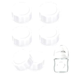Bahforam (6-PCs) Travel Bottle Caps Compatible with Avent Bottles-Baby Bottle Lid-Bottle Lids Replacement-Rewritable Sealing Discs for Avent Wide Mouth Bottles-Travel Caps