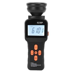 Walfront 6238P Portable Large LCD Display Handheld Stroboscope Tachometer 64000 RPM Flash Tachometer Revolution Meter with Bos and Manual