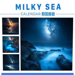 Herman Glass Milky Sea Calendar 2025: Bioluminescent Wonders of the Ocean