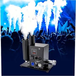 LOYALHEARTDY CO2 Fog Machine 150W Double Pipe Co2 Jet Machine Air Column Smoke Machine Digital Stage Effect CO2 Cannon Fogger with DMX512 Control for Stage Shows Club Wedding Party Smoke Effect