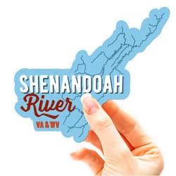 Sentinel Supply Shenandoah River Sticker for Hydroflask - Cool West Virginia Bumper Stickers for Car, Truck, RV - NOVA & Western Maryland Decals for Laptop (Small - 3.5