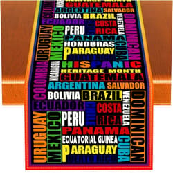 Rvsticty Hispanic Heritage Month Decorations National 22 Spanish Speaking Countries Table Runner Latin American Hispanic Heritage Month Decorations and Supplies for Home Classroom Table-13×72''
