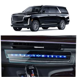 LANTU 2PCS Car Screen Protector for Cadillac Escalade Luxury/Premium/Sport Platinum/Escalade-V 2021 2022 2023 2024 Accessories Air Conditioning Nano Touchscreen Protector Film HD Clear Bubble Free