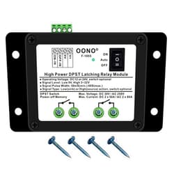 OONO 12V/24V DPST 80A/250VAC 50A/30VDC Latching Relay Module