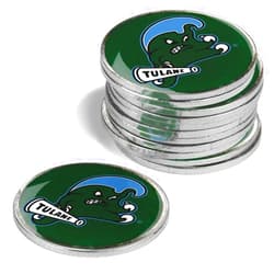 LinksWalker NCAA Metal Golf Ball Markers - 12 Pack Team Logo