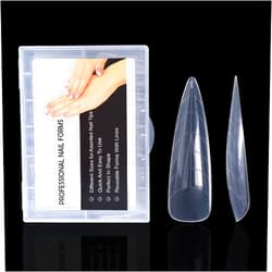 NMKL38 120Pcs Dual Forms Full Cover Nail Tips Upper Arched Extension Mold (Stiletto I)