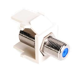 Leviton 41084-FTF QuickPort F-Type Adapter, Nickel-Plated, Light Almond