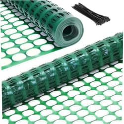 Ohuhu Plastic Garden Fence Roll, 4'x100'/10.7 lbs Reusable Netting Plastic Safety Fence Roll, Temporary Pool Fencing Snow Fence, Construction Fencing Poultry Fence for Deer Rabbits Chicken Dogs