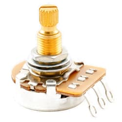 Musiclily Pro HD A500K Full Brass Metric Coarse 18-Spline Split Shaft Pot Audio Taper Potentiometer for Electric Guitar Bass