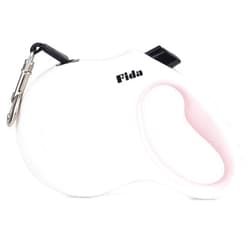 Fida Retractable Dog Leash X-Small Breed, 10 ft Durable Pet Walking Leash for Extra Small Dogs/Cats/Small Animals up to 18 lbs, 360° Tangle Free, White