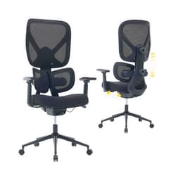 Nouhaus Ergo Morph Ergonomic Office Chair, High Back Mesh Office Chairs with Dual-Zone Dynamic Lumbar Support, Adjustable Backrest & Seat Depth, 3D Armrests, Comfy Home Office Desk Chair (Black)