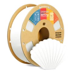 OVERTURE Matte PLA 3D Printer Filament 1.75mm, Matt Surface & Low Warping Filament 1kg Spool (2.2 lbs), Accuracy +/- 0.02 mm, Fit Most FDM Printers (Matte White)