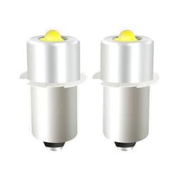 YMPEKA 2Pack LED Upgrade Flashlight Bulb DC4-24V 3V-6V 4.5v 6V 12V 18V 3W P13.5S Led Conversion kit for Ryobi Milwaukee Craftsman Lamp Upgrade LED Bulb Replacement Bulb for Torch Tooling Lantern Bulbs (2)