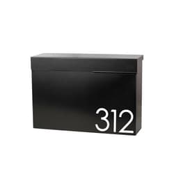 LibertyTradeCo Wall Mounted Modern Mailbox - Wall Mounted Mailbox with Lock -Modern Mailbox - Black Mailbox - Locking Mailbox - Custom Mailbox… (Large, Black)