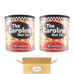 SUPREME BOX The Carolina Nut Company Peanuts, Sriracha Ranch flavor, 12 Oz - Pack of 2 (24 oz in total)