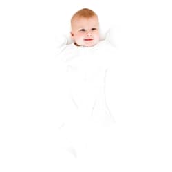 SwaddleDesigns Transitional Swaddle Sack with Arms Up, Classic Polka Dot, Sterling, Small, 0-3mo, 6-14 lbs (Parents' Picks Award Winner) Sterling Polka Dot Small (6-14 Pound)