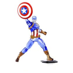 Swarovski Marvel Captain America Figurine, Multicolored Crystals with Lacquered Metal Accents, Part of the Swarovski Marvel Collection