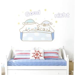 SAYBZ Baby Nursery Wall Decals Peel and Stick Vinyl Cartoon Good Night Wall Stickers Decal Kids Bedroom Wall Decor