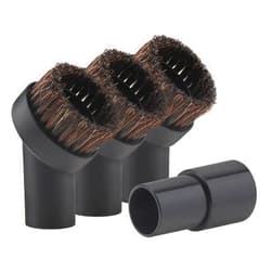 TQEONKL Vacuum Brush Horse Hair Vacuum Attachment Round Dust Brush with Universal Connector, 1.25 Inch Brush Replacement with 1.25 to 1.37 Inch Vacuum Hose Adapter Tool for Standard Hose