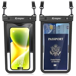 Rynapac Waterproof Phone Pouch - 8.5in Waterproof Phone Case with Lanyard, IPX8 Cell Phone Dry Bag Beach Essentials for iPhone 16 15 14 13 12 Pro Max, Galaxy S24 S23 S22 S21 Series, 2 Pack
