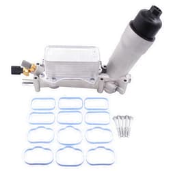 MOTOKU Upgraded Aluminum Engine Oil Cooler and Oil Filter Housing with Filter for Dodge Avenger Challenger Charger Durango Journey Ram 1500 CV Jeep Grand Cherokee Wrangler Chrysler 200 300 3.6 V6