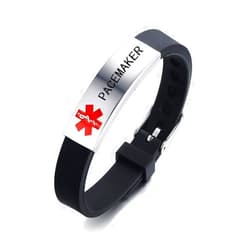 HEABY Medical Alert ID Bracelet Laser Engraved PACEMAKER Adjustable Wristband for Women Emergency First Aid