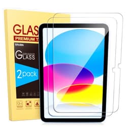 SPARIN Screen Protector for iPad 11th 10th Generation (iPad A16 11-inch 2025/10.9 inch 2022), 2 Pack Tempered Glass for iPad 11/10 Gen, Case Friendly, Anti-Scratch, Touch Sensitive
