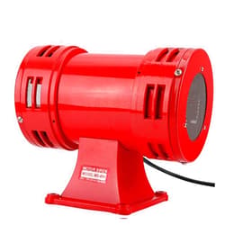 Saluaqui 150DB Industry Electric Motor Driven Siren Continuous Alarm Horn Buzzer with Metal Mesh Cover, Motor Driven Siren Alarm for Cranes, Ships, Fire Alarm Systems