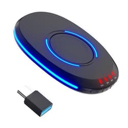 Tenlox Ultra Slim LED Mouse Mover Device jiggler with Random Interval Timer, Mouse Mover Undetectable & Realistic Movement, Driver-Free Mouse jiggler for Laptop, with a Type C-USB Converter
