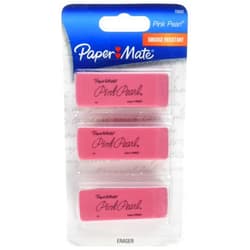 Paper Mate Papermate Eraser Pink 3pk Size 3pk Papermate Eraser Pink 3pk