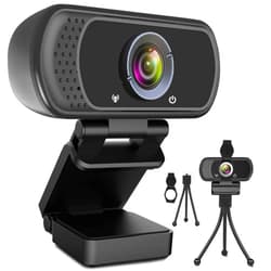 ToLuLu 1080P Webcam with Microphone, HD Webcam Web Camera with Tripod Stand, Widescreen USB Computer Camera, Streaming Mic Webcam for Online Calling/Conferencing, Zoom/Facetime/YouTube Laptop Desktop