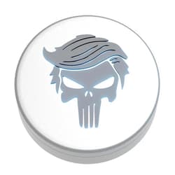 ZPACK Zyn Metal Can, Trump Zyn Pouch Holder, Compact Container, Carved Zyn Tin with Magnetic Closure, Aluminum Zyn Container, Slim Metal Zyn Pouch Can, Zyn Gift – Engraved Trump Logo, Silver