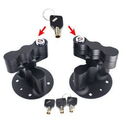 QSRUN 2 Pack Fuel RX-LOX-PM Pack Mount Lock Containers Tanks Mount Lock with Same Keys, Fit for Rotopax Locking Mount, RX-LOX-PM