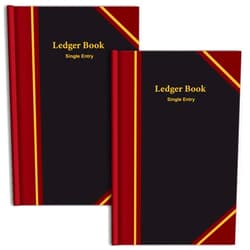 Jetec 2 Pcs Black Ledger Books for Bookkeeping 11.4 x 7.5 Inches Accounting Book Accounting Notebook for Tracking Money, Expenses