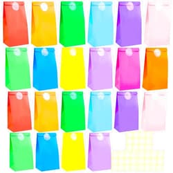 Shindel 56PCS Party Favors Bags with Stickers, Colorful Treat Bags, Gift Bags with Stickers Goodie Bags Party Favor Paper Bags for Birthdays Baby Showers Wedding DIY Crafts 4.7