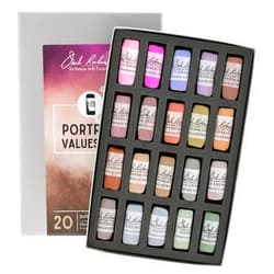 Jack Richeson 422939 Hand Rolled Soft Pastels Portrait (20 Piece Set)