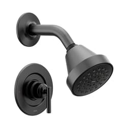 Moen Gibson Matte Black Eco-Performance Modern Shower Trim Featuring Bathroom Showerhead and Lever Handle, Posi-Temp Valve Required, T2902EPBL