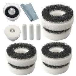 Aolleteau Compatible Foam and Carbon Rings Replacement for Biorb Filter Set (6 piece of carbon foam, 6 piece of regular foam, 3 piece air Stone and 1 piece cleaner pad)