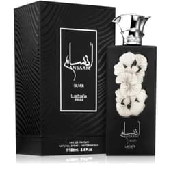 Lattafa Ansaam Silver Eau De Parfum Spray for Unisex, 3.4 Ounce