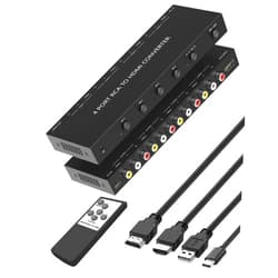 OseTub 4 Port RCA to HDMI Converter with UPGRADE TECHNOLOGY