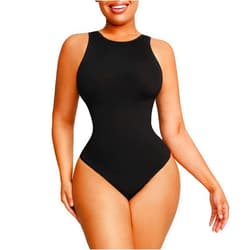 Soo slick Bodysuit for Women Tummy Control - Shapewear Racerback Top Clothing Seamless Body Sculpting Shaper High Neck