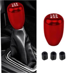 Kutyun Car Gear Shift Knobs, Manual Transmission Shift Knob, 5 Speed Car Stick Shift Knob with Adapter, Aluminum Alloy Shift Lever Knob, Universal Automatic Replacement for Manual Car