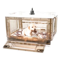 HKDQ Puppy Incubator - Puppy Incubator with Heating,Incubator for Newborn Puppies and Kittens,Kitten Incubators,Incubator for Puppies with Puppy Bed Mat 55L