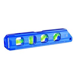 WORKPRO 8-Inch Magnetic Torpedo Level, Aluminum Alloy Construction, 4 Bubble Vials for 0°/90°/45°/30° Measurements, Cobalt Blue