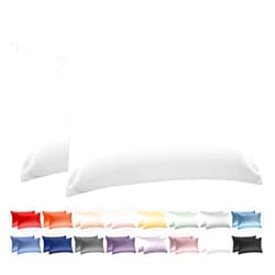 Deep Dream 100% Cotton Pillow Cases Queen Size Set of 2, Luxuriously Soft Hotel Quality 600 Thread Count, Cotton Queen Pillow Cases with Envelop Closure, 20x30 Inches(Pure White)