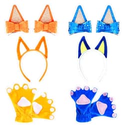 Kyson 6 PCS Blue Dog Ears Headbands,Halloween Cartoon Blue Heeler Puppy Cosplay Costume Accessories Birthday Gift for Kids