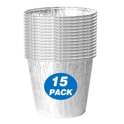 Superjackwang 15 Pack Grease Bucket Liner Griddle Accessories, Aluminum Foil Grease Catcher Cup Liner for Traeger Traeger Pro Series, Pit Boss, Pellets Smoke, Grill Accessories Drip Tray Liner
