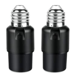 Comyan Light Sensor Socket for Light Fixtures, Dusk to Dawn Sensor Socket, Light Bulb Socket Adapter Compatible with Incandescent/LED/CFL/Halogen Bulbs for Porch Garage