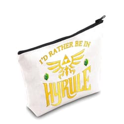 LEVLO Cartoon Game Cosmetic Bag Gamer Inspired Gift I'd Rather Be In Hyrule Makeup Zipper Pouch Bag (Be In Hyrule)